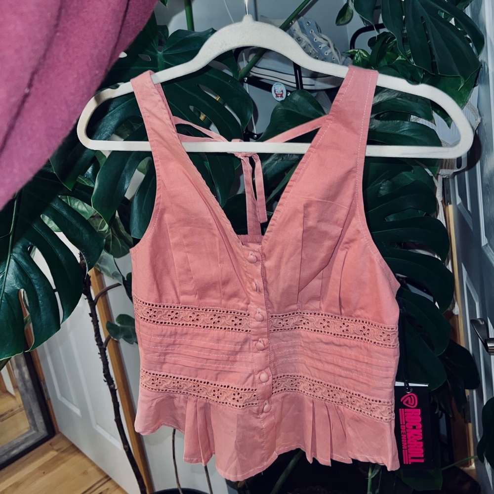 Rock & Roll Pink Lace Top